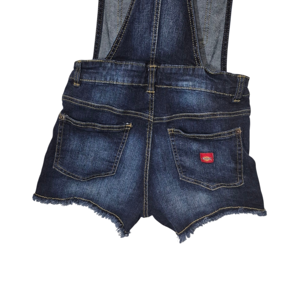 Dark Blue Dickies Denim Short Overalls NWOT - Picture 3 of 8